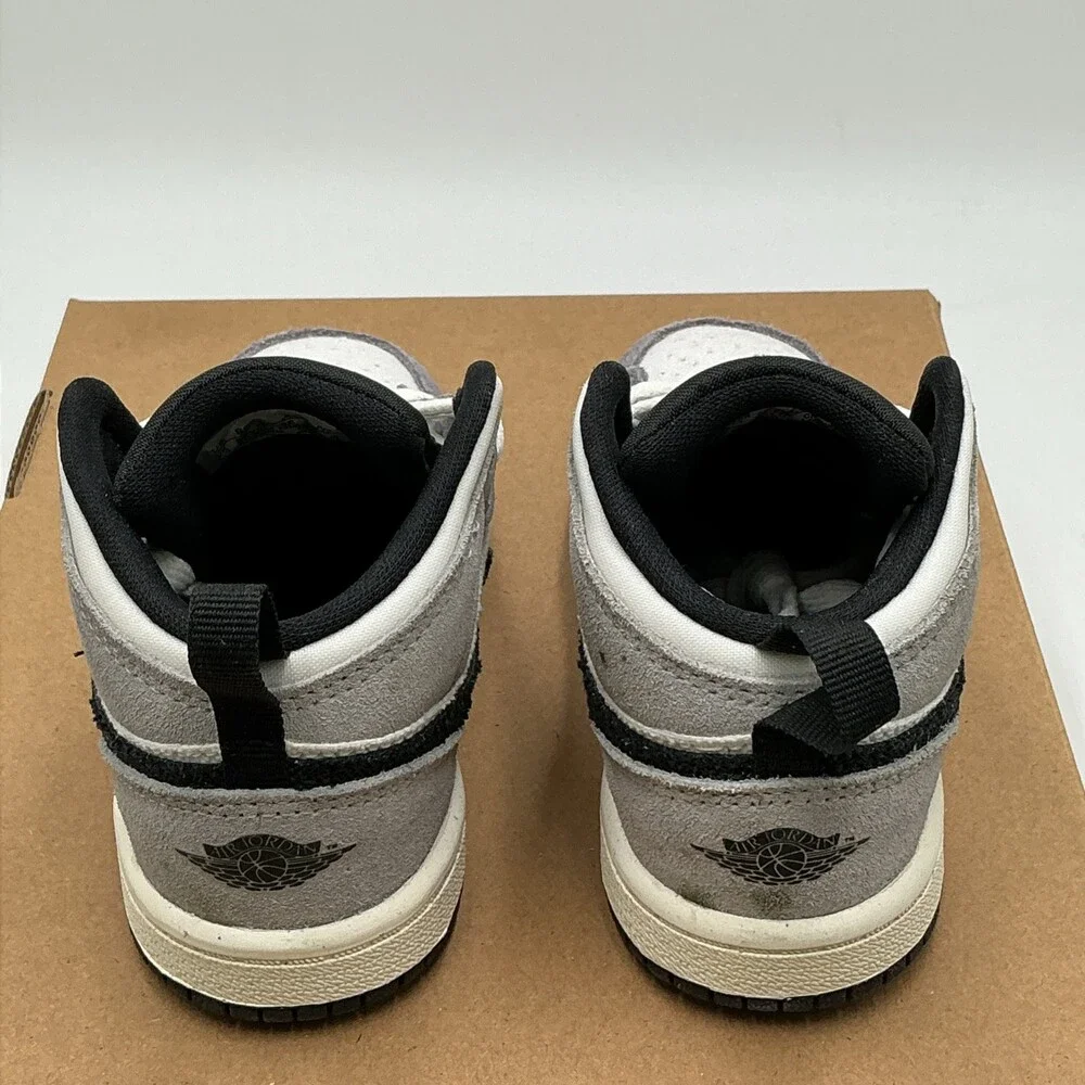 Nike Air Jordan 1 Mid SE Sneakers Toddler 8 Gray White Lifestyle Shoes Ebay4435